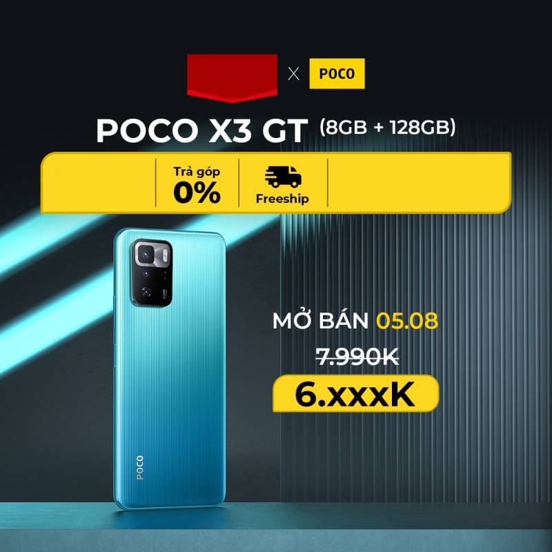 Điện Thoại Poco X3 GT 5G - Hàng Chính Hãng DGW (8GB/128GB)